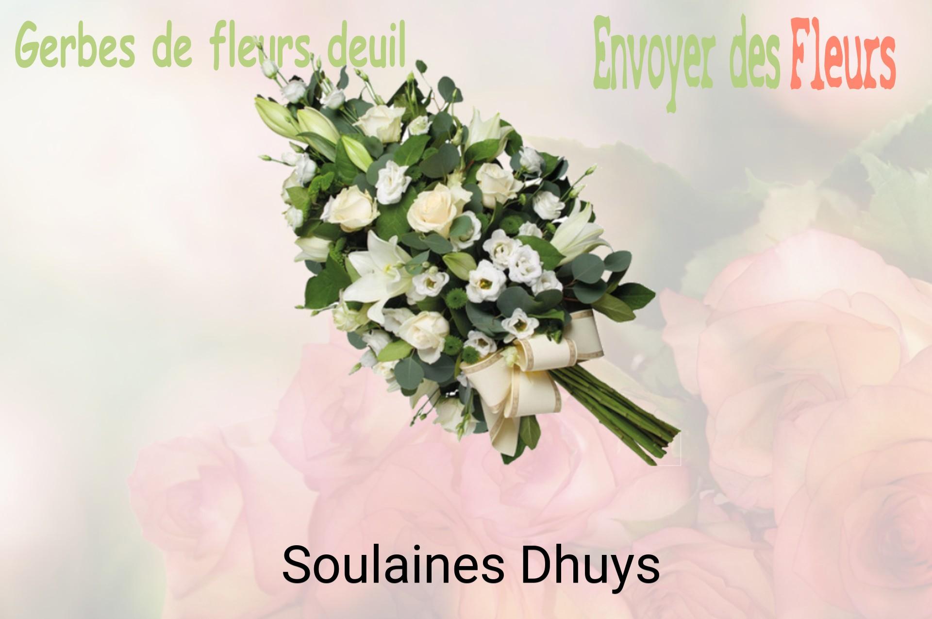 Gerbe de fleurs de deuil livrée à Soulaines-Dhuys